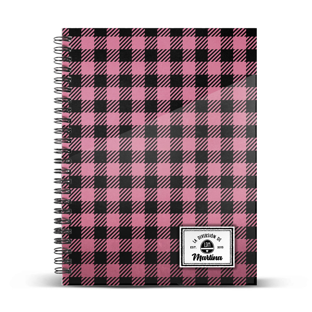 Cahier A5 Papier Quadrillé Martina D'Antiochia Pink