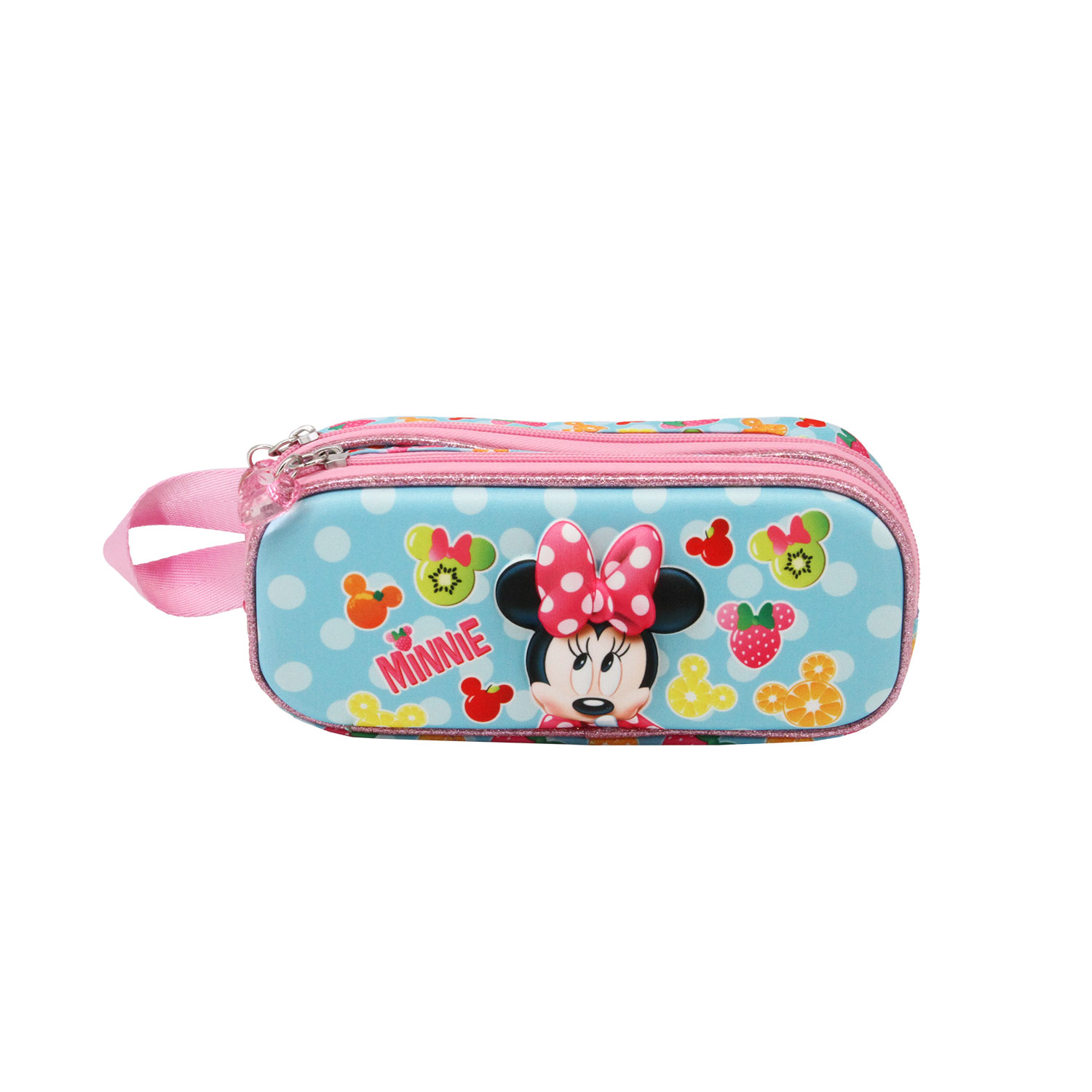 3D Double Pencil Case Minnie Mouse Fruits