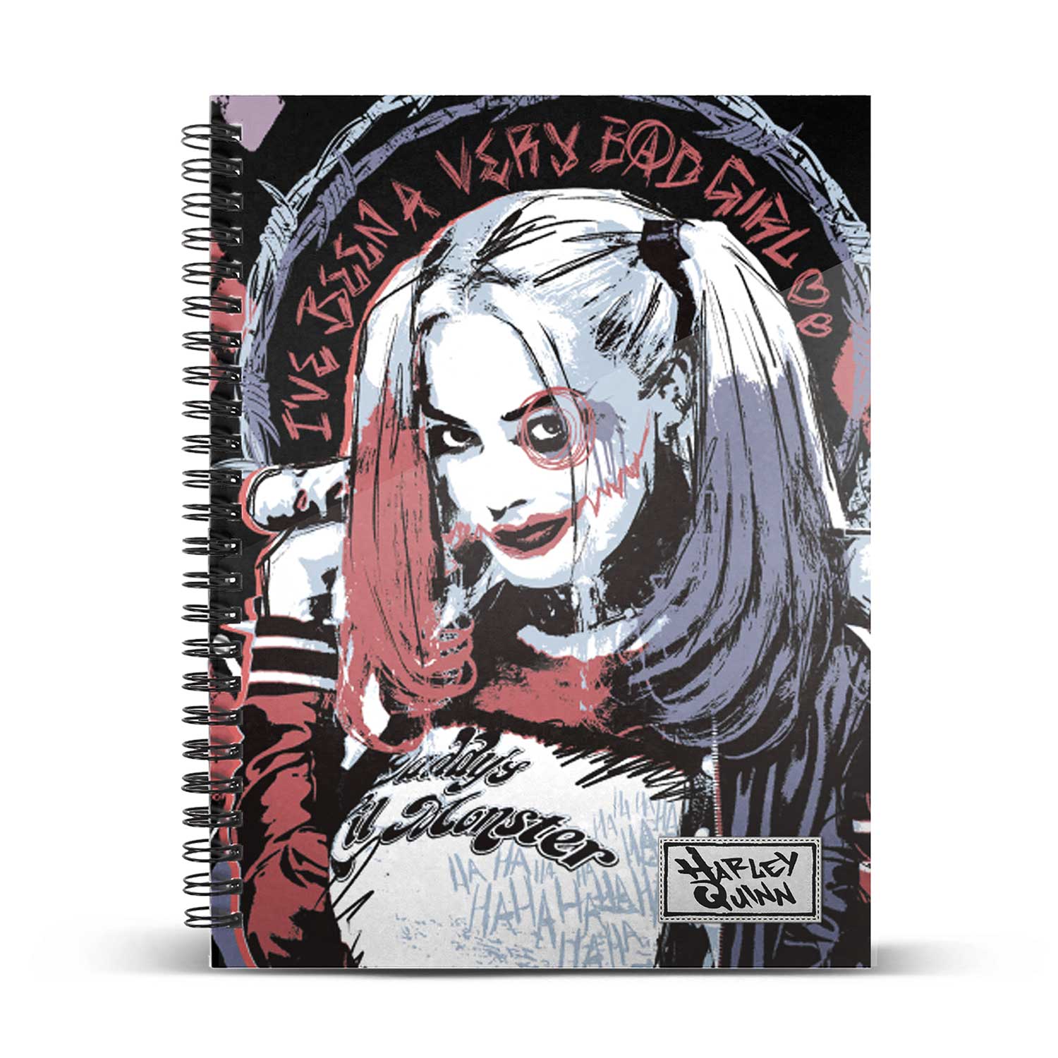 A4 Notebook Grid Paper Harley Quinn Crazy