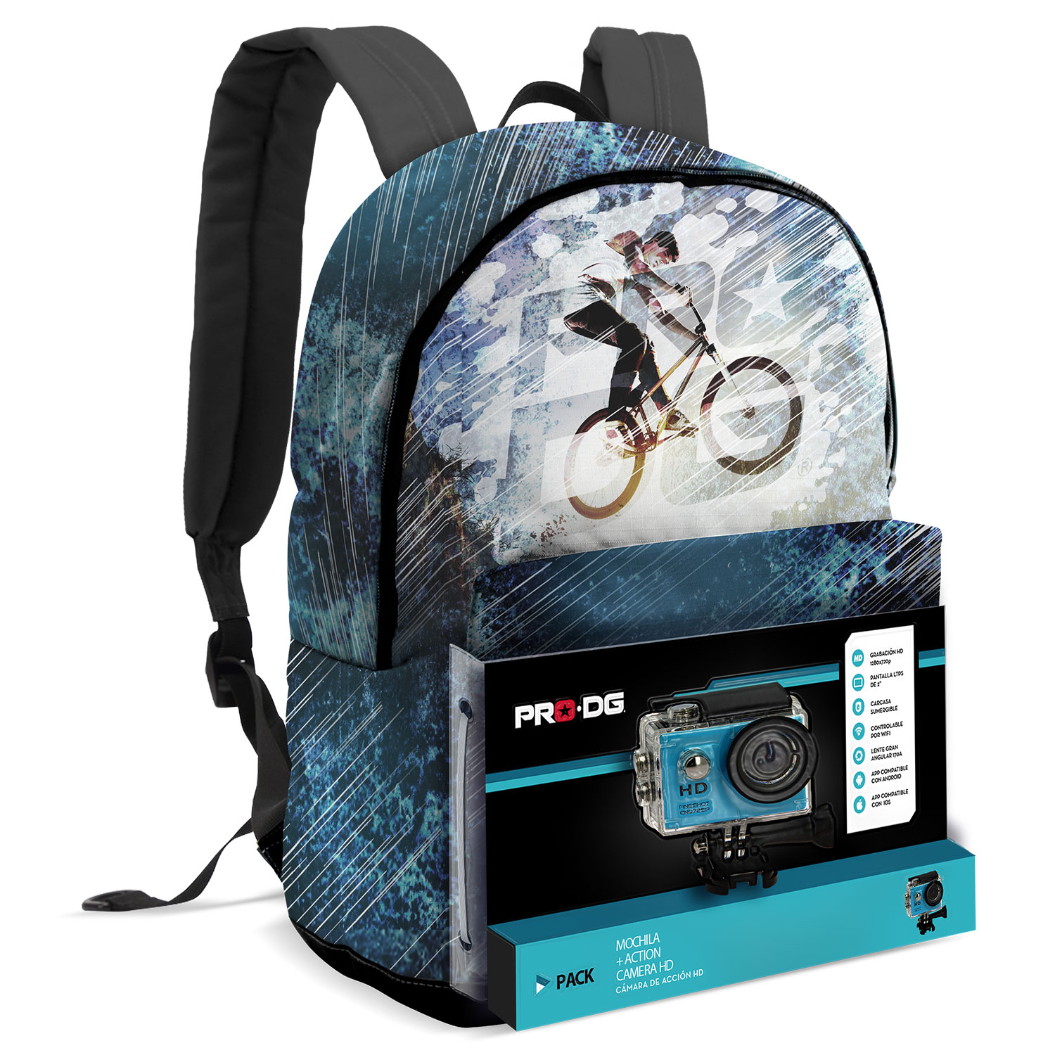 HD Camera Backpack PRODG BMX Action