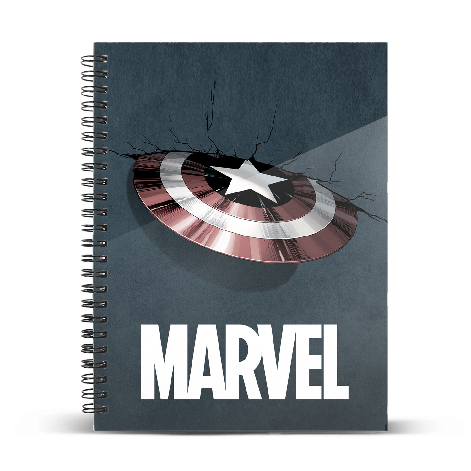 A5 Notebook Grid Paper Captain America Impact