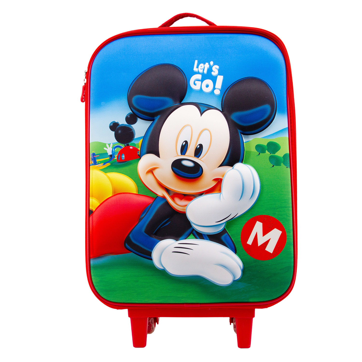 Valigia Trolley Soft 3D Topolino Let's Go