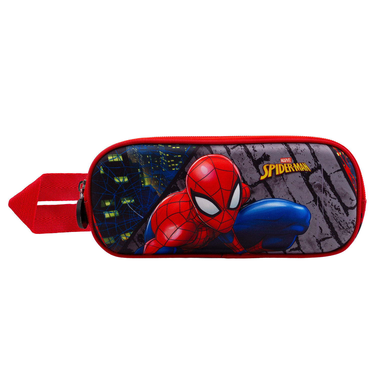 3D Double Pencil Case Spiderman Wall