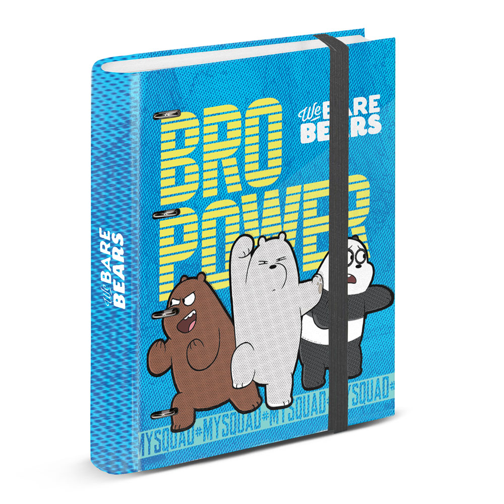 4 Rings Binder Striped Paper We Bare Bears Cave