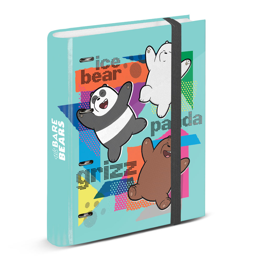 4 Rings Binder Striped Paper We Bare Bears Squad