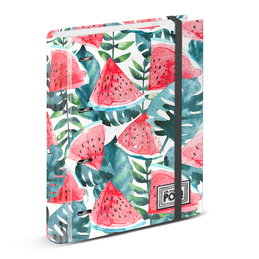 4 Rings Binder Grid Paper Oh My Pop! Watermelon