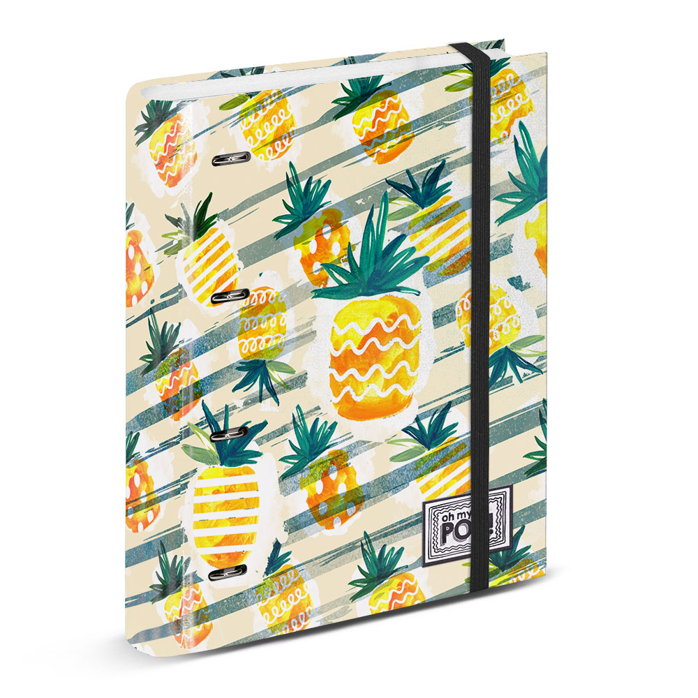 4 Rings Binder Grid Paper Oh My Pop! Ananas