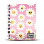 A4 Notebook Grid Paper Oh My Pop! Happy Flower