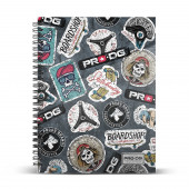 A5 Notebook Grid Paper PRODG Stickers