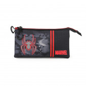 Triple Pencil Case HS Spiderman Dark