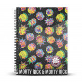 A4 Notebook Grid Paper Rick and Morty Psycho