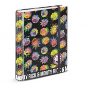 4 Rings Binder Grid Paper Rick and Morty Psycho