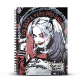 A5 Notebook Grid Paper Harley Quinn Crazy