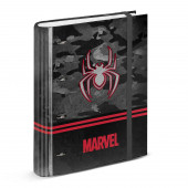 4 Rings Binder Grid Paper Spiderman Dark