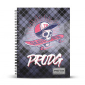 A5 Notebook Grid Paper PRODG Skull