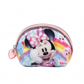 Oval Coin Purse Minnie Mouse Rainbow