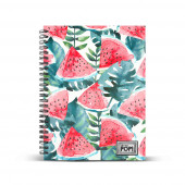 A5 Notebook Grid Paper Oh My Pop! Watermelon