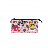 Triple Pencil Case HS Feisty Pets Sir Growls